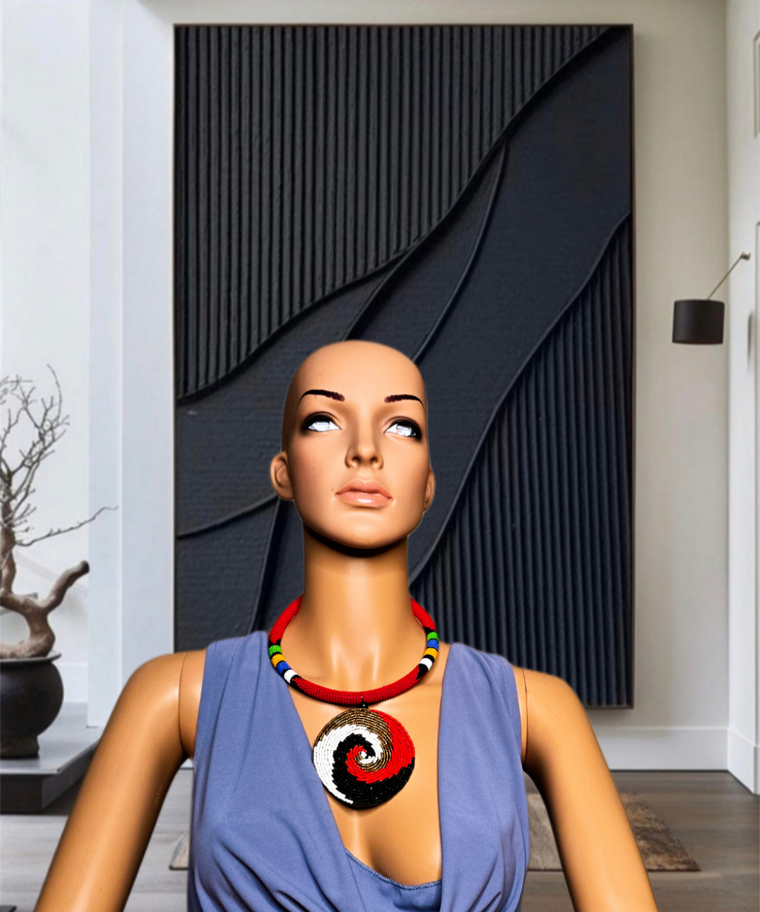 Spiral Essence on V neck outfit